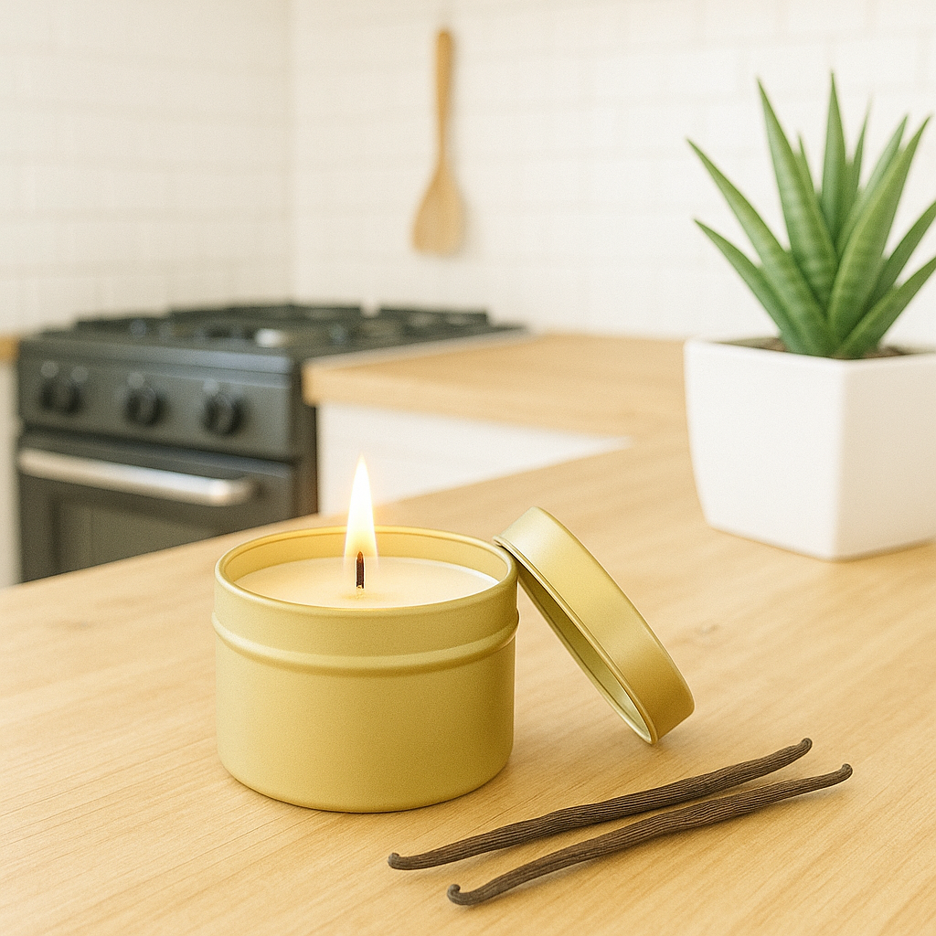 Smoked Vanilla and Oak Gold Tin Candle