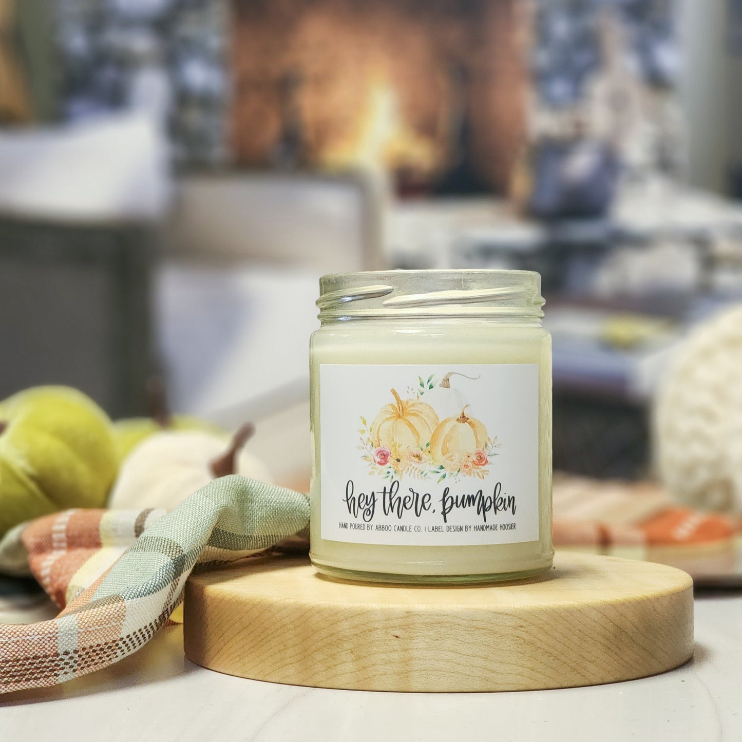 Hey There, Pumpkin Single Wick Soy Candle - Abboo Candle Co® Wholesale