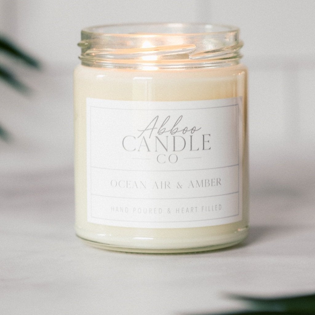 Ocean Air and Amber Soy Candles - Case Pack of 3 - Abboo Candle Co® Wholesale