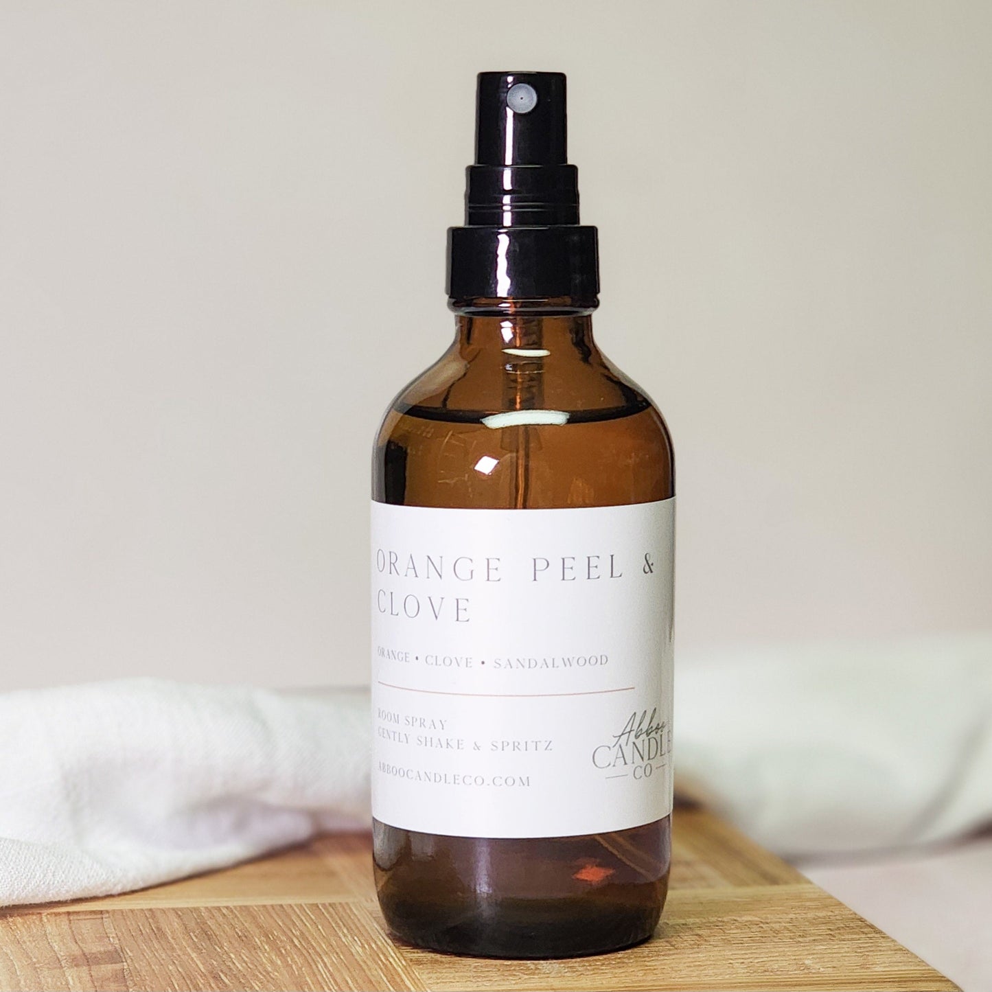 Orange Peel and Clove Room Spray - Abboo Candle Co® Wholesale
