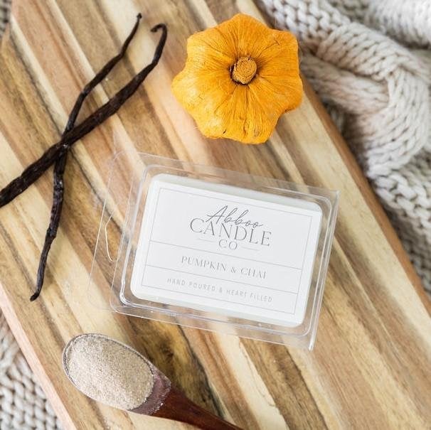 Pumpkin and Chai Soy Wax Melts - Abboo Candle Co® Wholesale