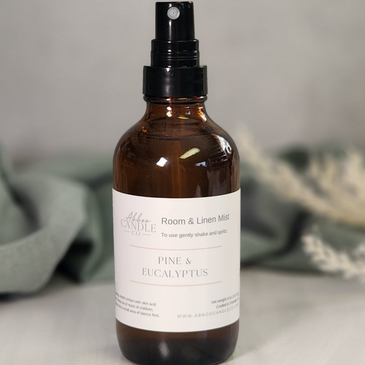 Room and Linen Mist - Pine and Eucalyptus - Abboo Candle Co® Wholesale
