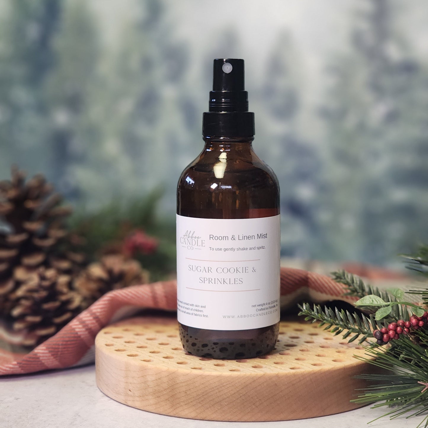 Room and Linen Mist Spray - Sugar Cookie and Sprinkles - Abboo Candle Co® Wholesale