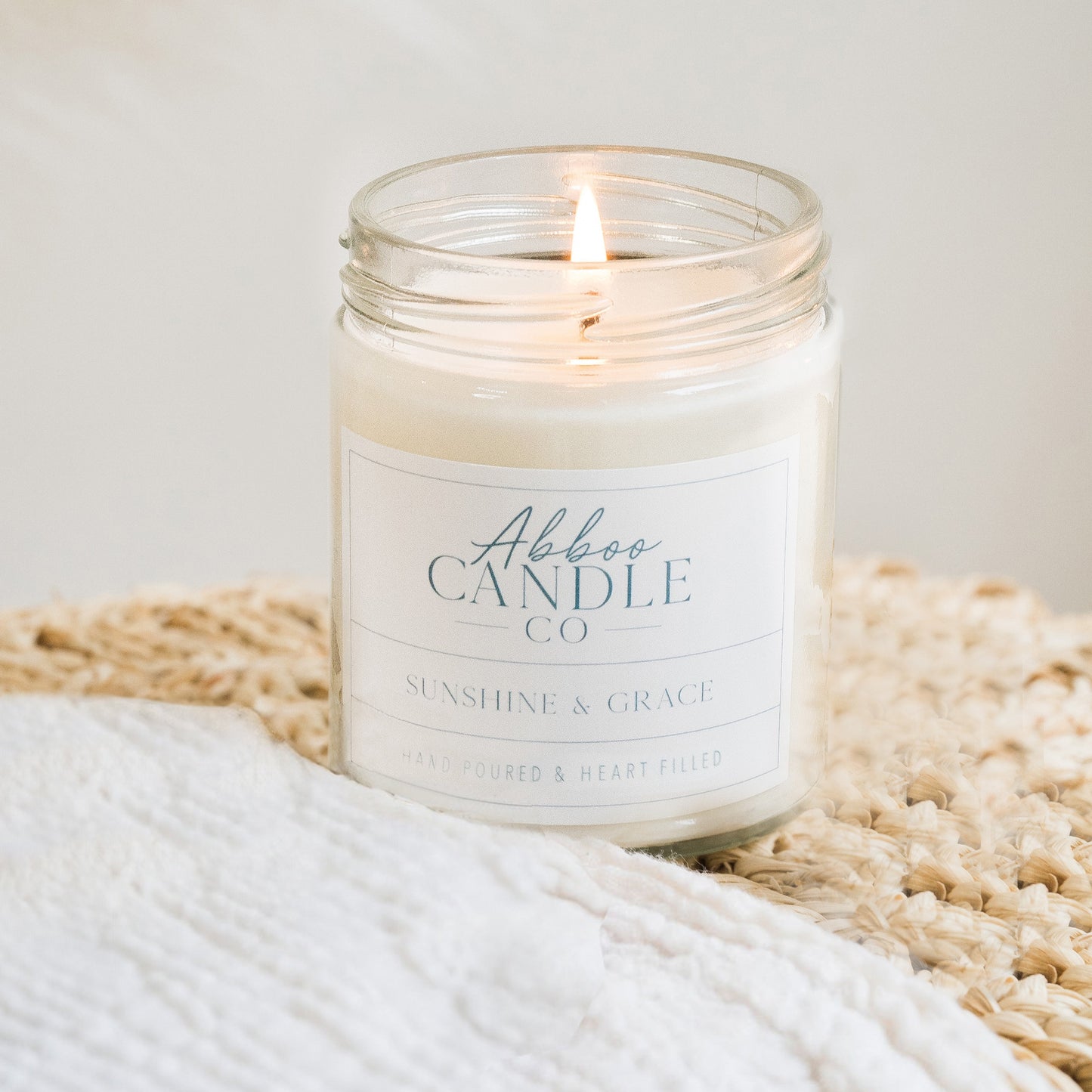Sunshine and Grace Single Wick Soy Candle - Abboo Candle Co® Wholesale