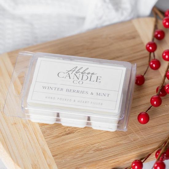 Winter Berries and Mint Soy Wax Melts - Case Pack of 3 - Abboo Candle Co® Wholesale