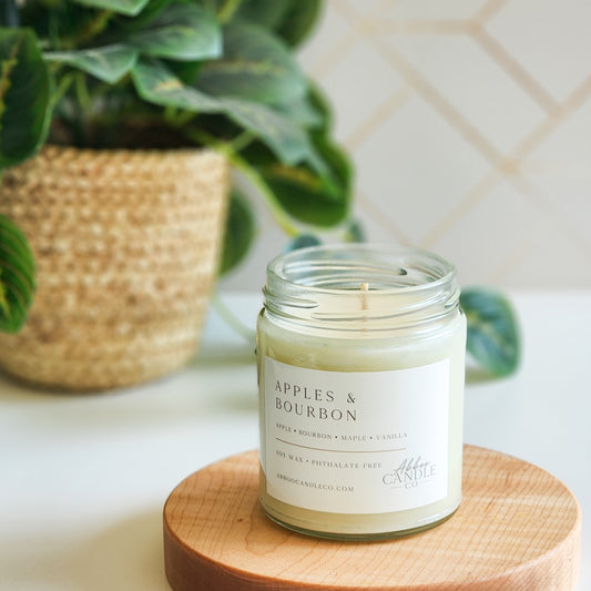 Apples and Bourbon 9 oz Soy Candle with Twist Lid