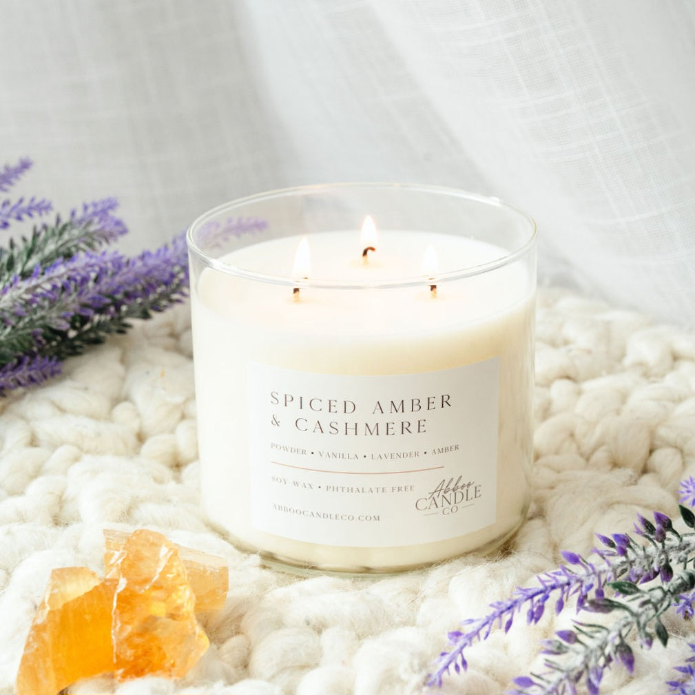 Spiced Amber and Cashmere 3-Wick Soy Candle