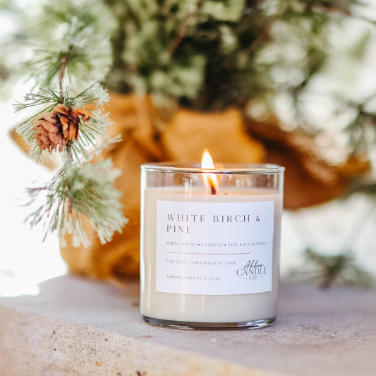 White Birch and Pine 13 oz Soy Tumbler Candle