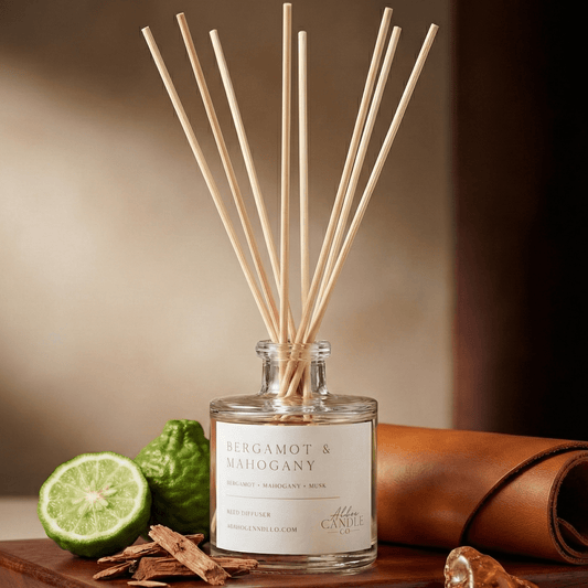 Bergamot and Mahogany Reed Diffuser - Abboo Candle Co® Wholesale