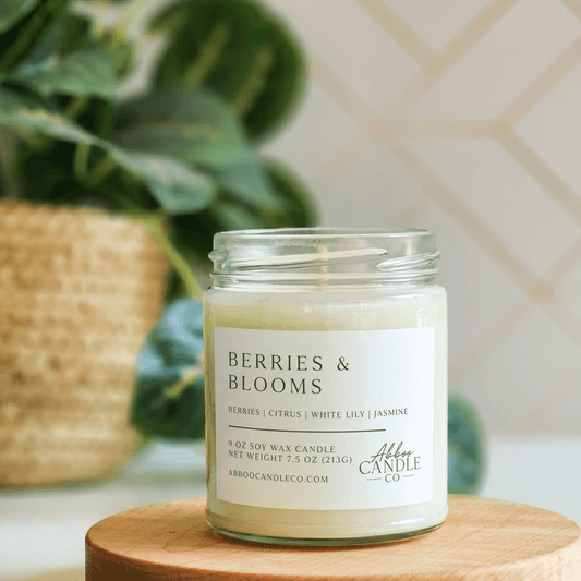 Berries and Blooms 9 oz Soy Candle with Twist Lid - Abboo Candle Co® Wholesale