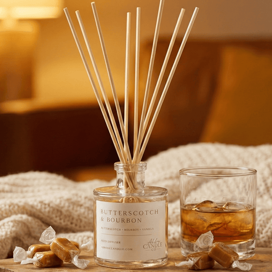 Butterscotch and Bourbon Reed Diffuser - Abboo Candle Co® Wholesale