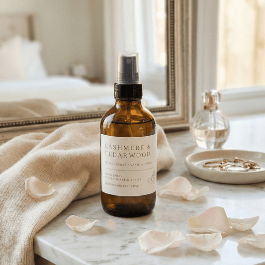 Cashmere and Cedarwood Room Spray - Abboo Candle Co® Wholesale