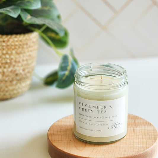 Cucumber and Green Tea 9 oz Soy Candle with Twist Lid - Abboo Candle Co® Wholesale