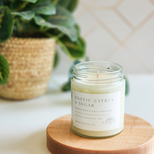 Exotic Citrus and Sugar 9 oz Soy Candle with Twist Lid - Abboo Candle Co® Wholesale