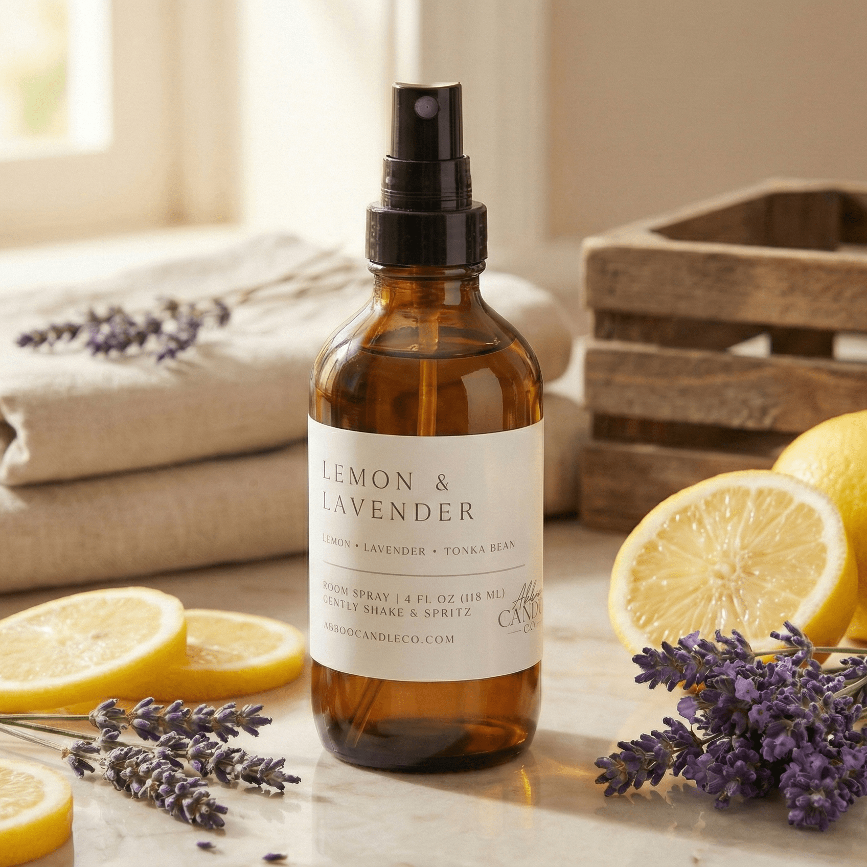 Lemon and Lavender Room Spray - Abboo Candle Co® Wholesale