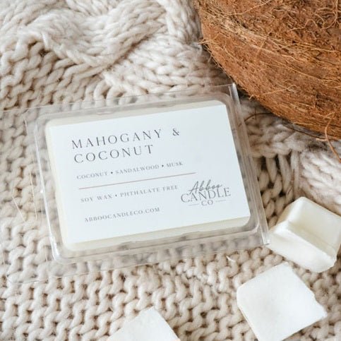 Mahogany and Coconut Soy Wax Melts - Abboo Candle Co® Wholesale