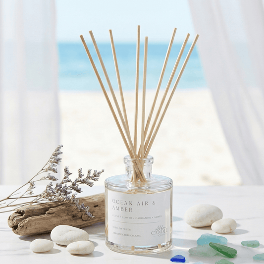 Ocean Air and Amber Reed Diffuser - Abboo Candle Co® Wholesale