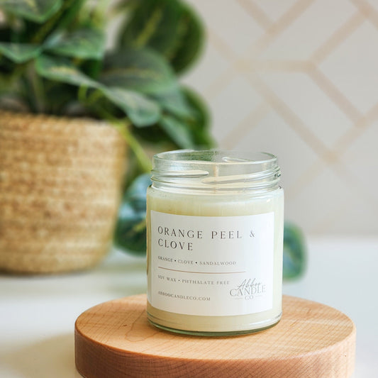 Orange Peel and Clove 9 oz Soy Candle with Twist Lid - Abboo Candle Co® Wholesale
