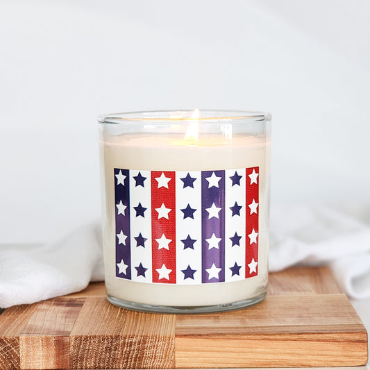 Patriotic Stars and Stripes Tumbler Soy Candle - Abboo Candle Co® Wholesale