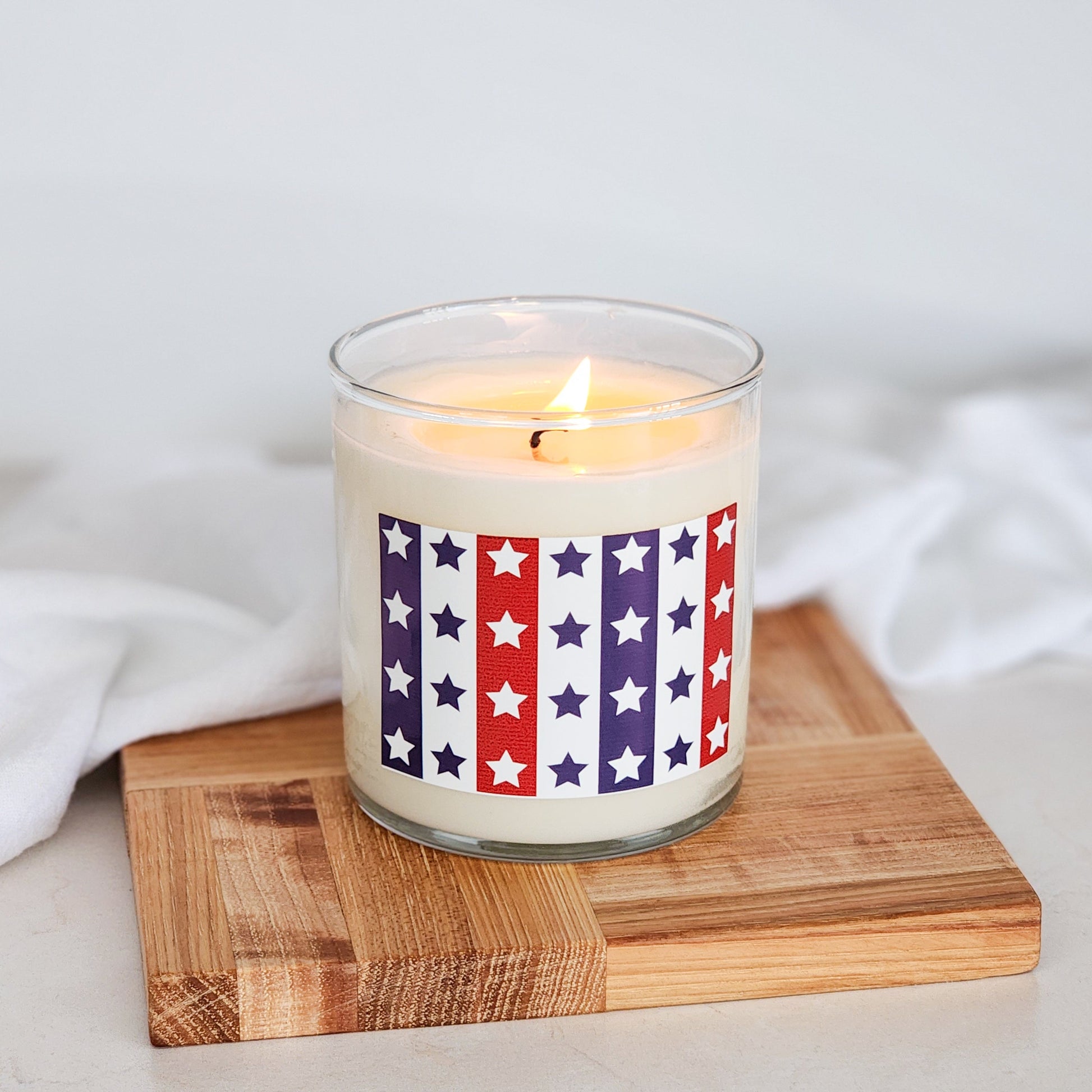 Patriotic Stars and Stripes Tumbler Soy Candle - Abboo Candle Co® Wholesale