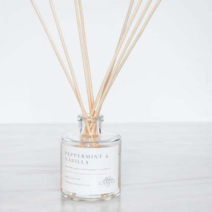 Peppermint and Vanilla Reed Diffuser - Abboo Candle Co® Wholesale