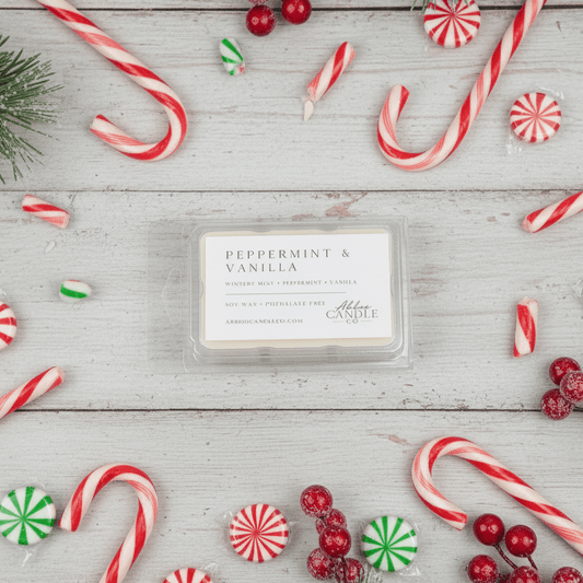 Peppermint and Vanilla Soy Wax Melts - Abboo Candle Co® Wholesale