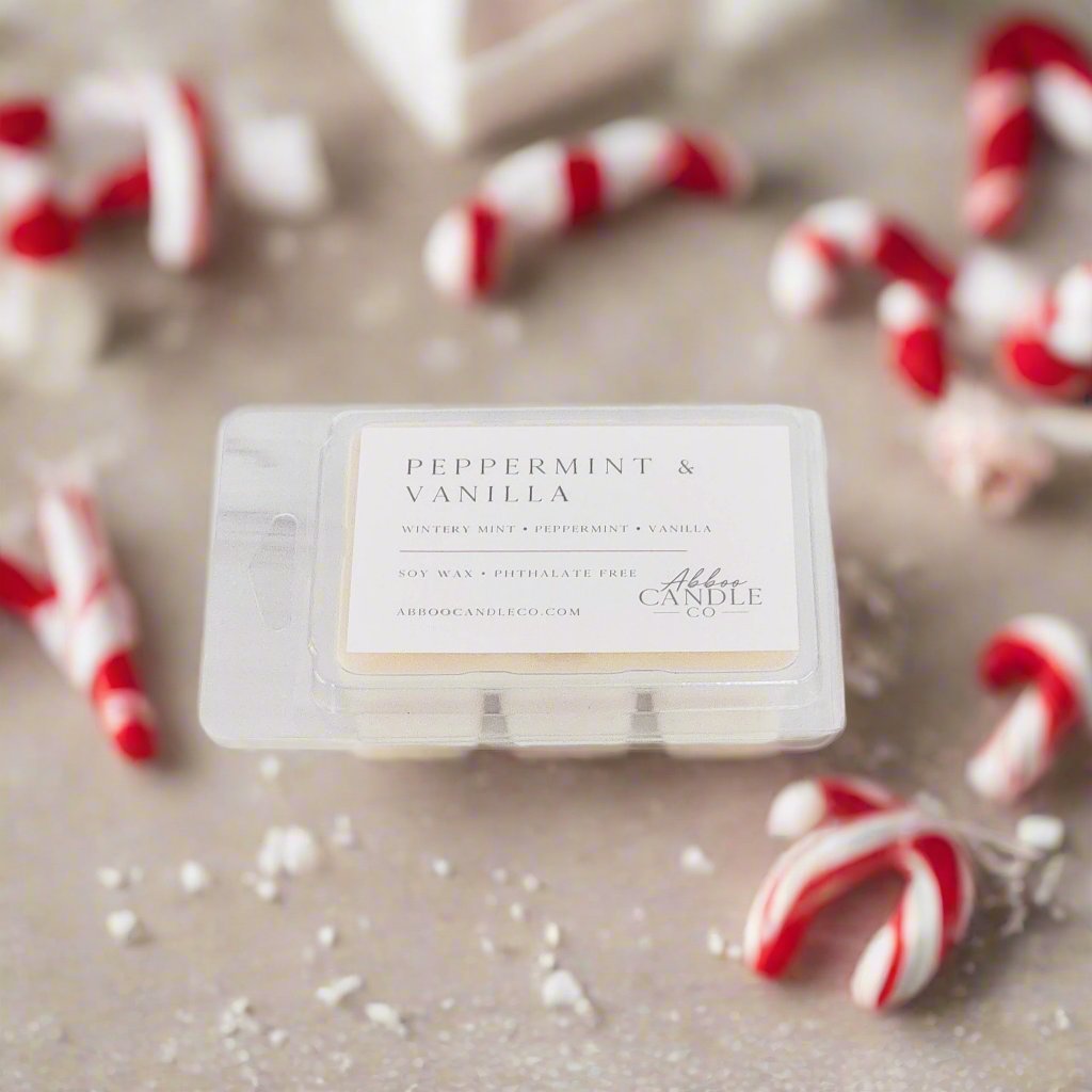 Peppermint and Vanilla Soy Wax Melts - Abboo Candle Co® Wholesale