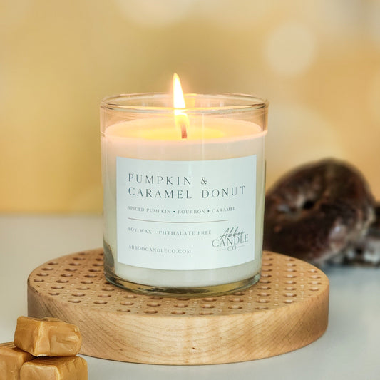 Pumpkin and Caramel Donut Tumbler Soy Candle - Abboo Candle Co® Wholesale