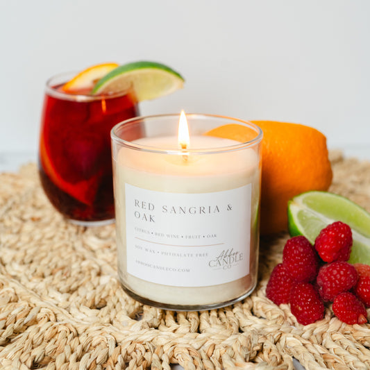 Red Sangria and Oak Soy Tumbler Candle - Abboo Candle Co® Wholesale