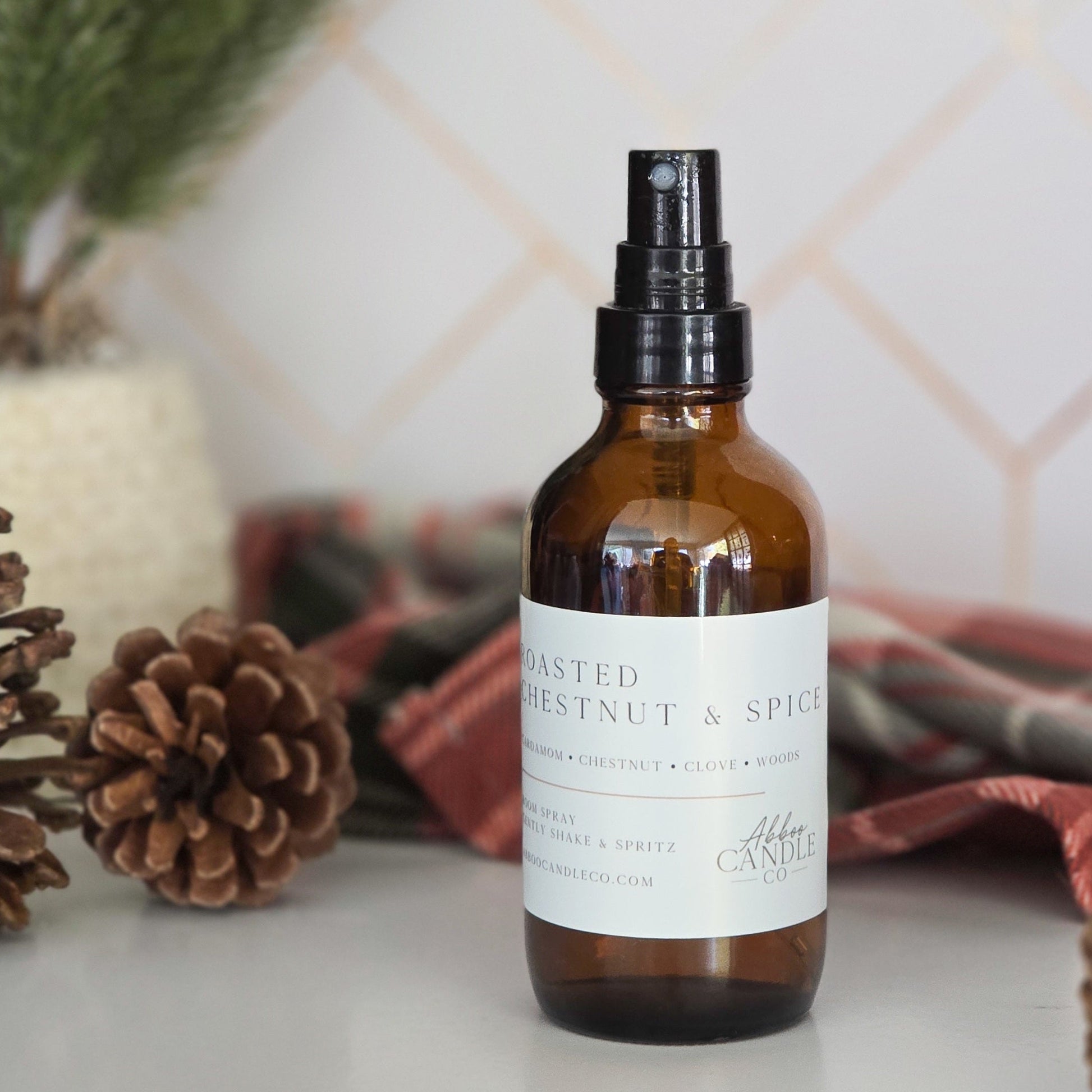 Roasted Chestnut and Spice Room Spray - Abboo Candle Co® Wholesale