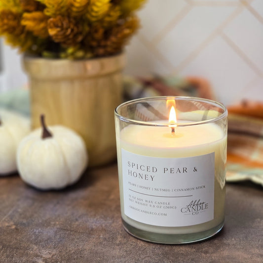 Spiced Pear and Honey 13 oz Soy Tumbler Candle - Abboo Candle Co® Wholesale