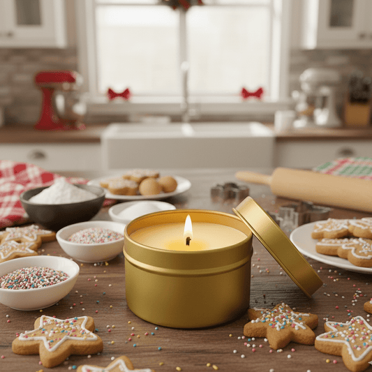 Sugar Cookie and Sprinkles Gold Tin Candle - Abboo Candle Co® Wholesale