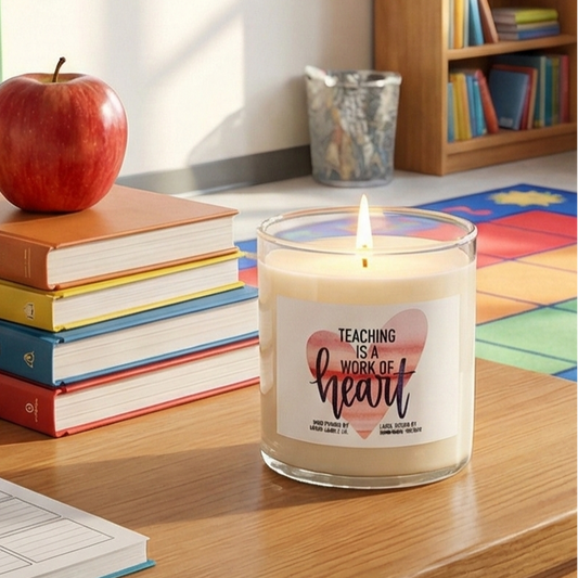 Teaching is a Work of Heart Candle - Abboo Candle Co® Wholesale
