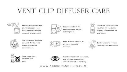 Vent Clip Car Diffuser - Spring Scents - Abboo Candle Co® Wholesale