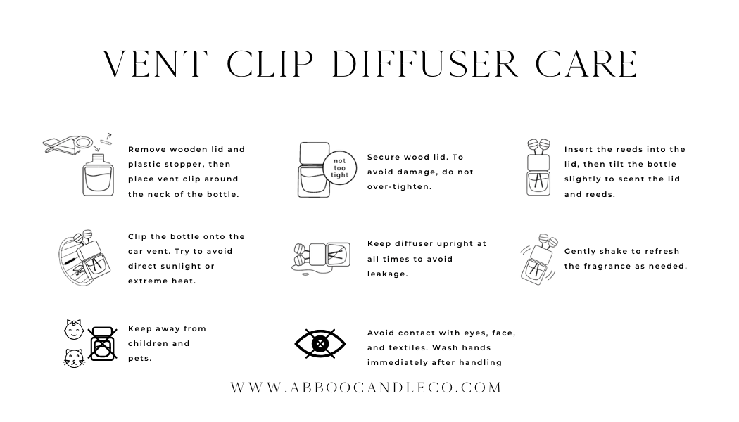 Vent Clip Car Diffuser - Winter Holiday Scents - Abboo Candle Co® Wholesale