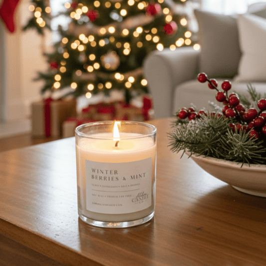 Winter Berries and Mint 13 oz Soy Tumbler Candle - Abboo Candle Co® Wholesale