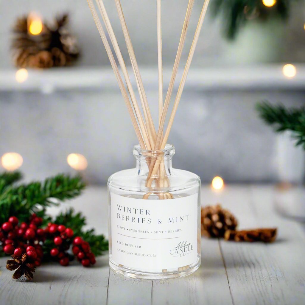 Winter Berries and Mint Reed Diffuser - Abboo Candle Co® Wholesale