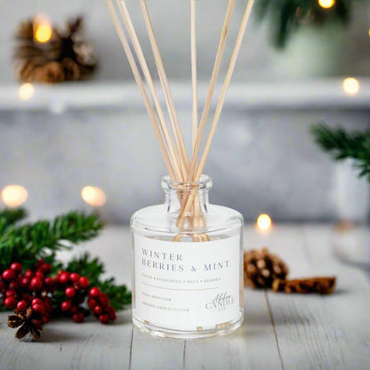 Winter Berries and Mint Reed Diffuser - Abboo Candle Co® Wholesale