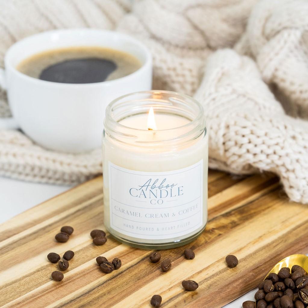 Caramel Cream and Coffee Soy Candles - Case Pack of 3 - Abboo Candle Co® Wholesale