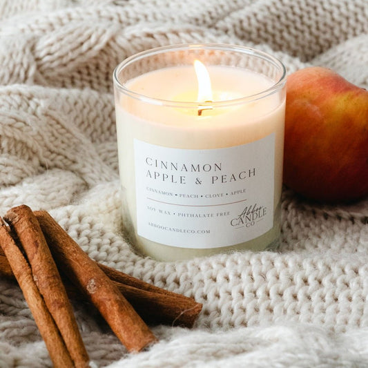 Cinnamon Apple and Peach Tumbler Soy Candle - Abboo Candle Co® Wholesale