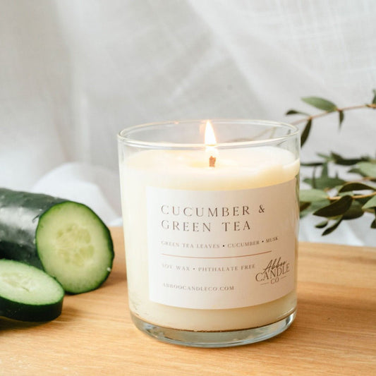 Cucumber and Green Tea Tumbler Soy Candle - Abboo Candle Co® Wholesale