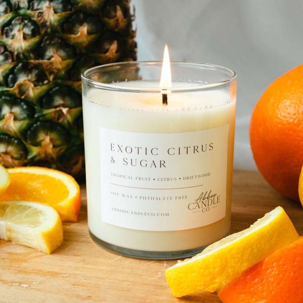 Exotic Citrus and Sugar Tumbler Soy Candle - Abboo Candle Co® Wholesale
