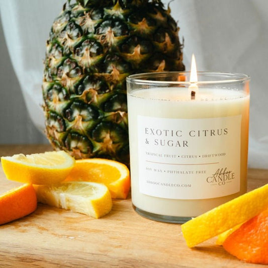 Exotic Citrus and Sugar Tumbler Soy Candle - Abboo Candle Co® Wholesale