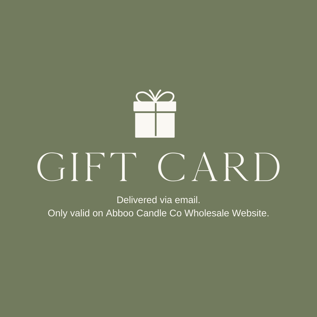 Gift Card - Wholesale - Abboo Candle Co® Wholesale