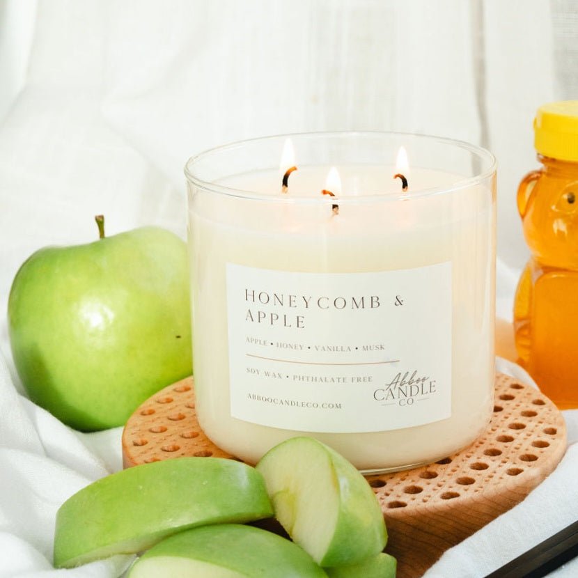 Honeycomb and Apple 3-Wick Soy Candles - Abboo Candle Co® Wholesale