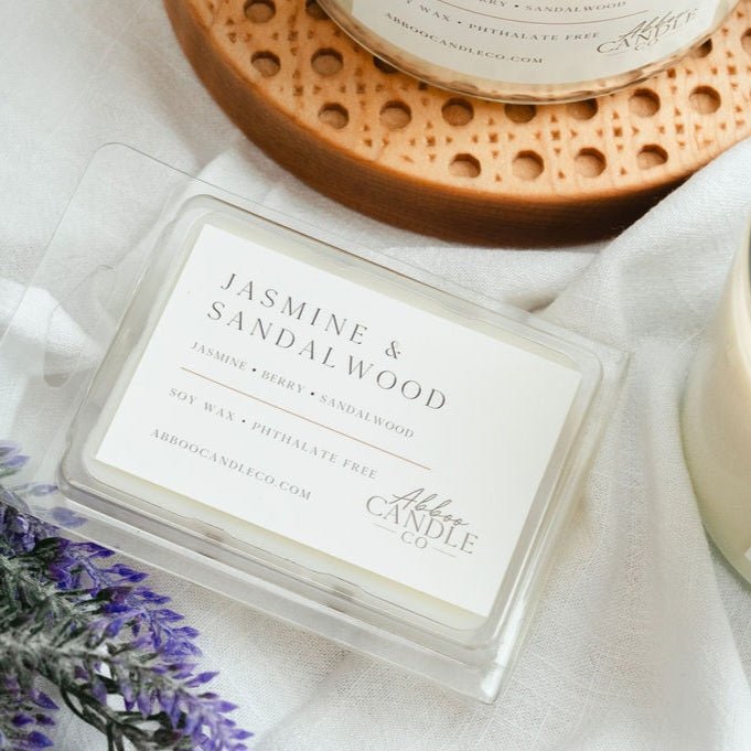 Jasmine and Sandalwood Soy Wax Melts - Abboo Candle Co® Wholesale