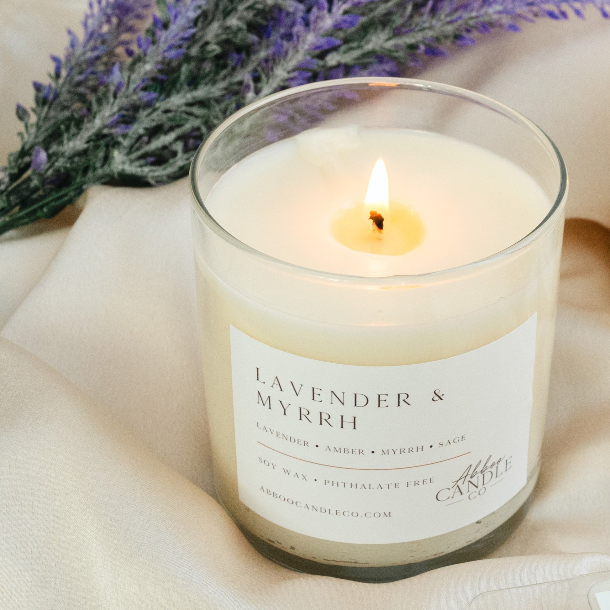 Lavender and Myrrh Tumbler Soy Candle - Abboo Candle Co® Wholesale