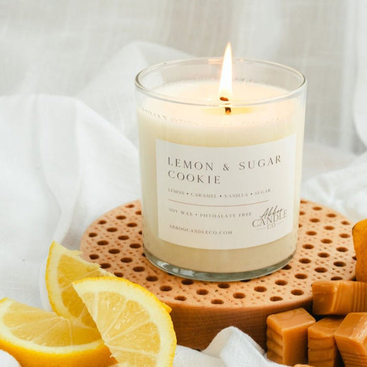 Lemon and Sugar Cookie Tumbler Soy Candle - Abboo Candle Co® Wholesale