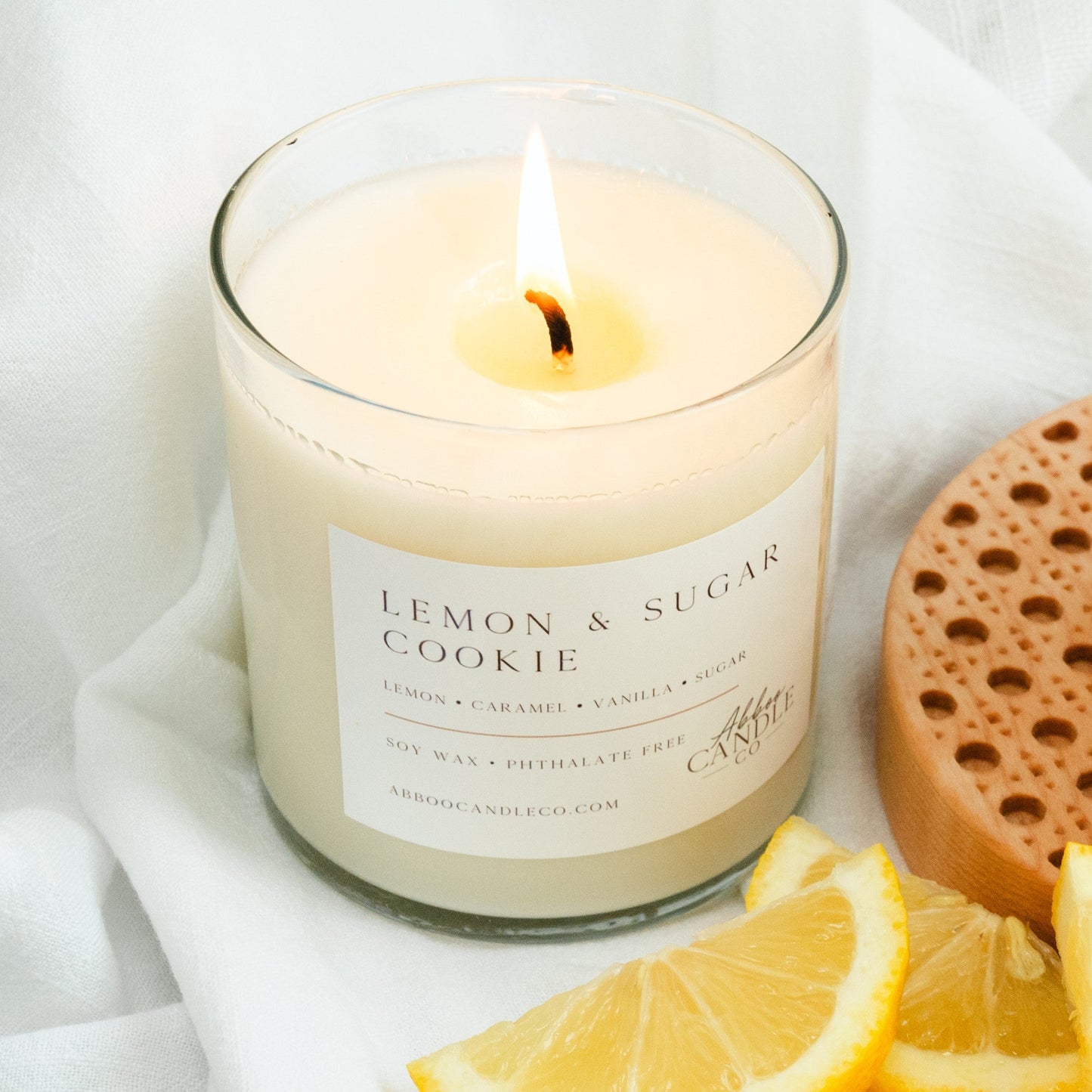 Lemon and Sugar Cookie Tumbler Soy Candle - Abboo Candle Co® Wholesale
