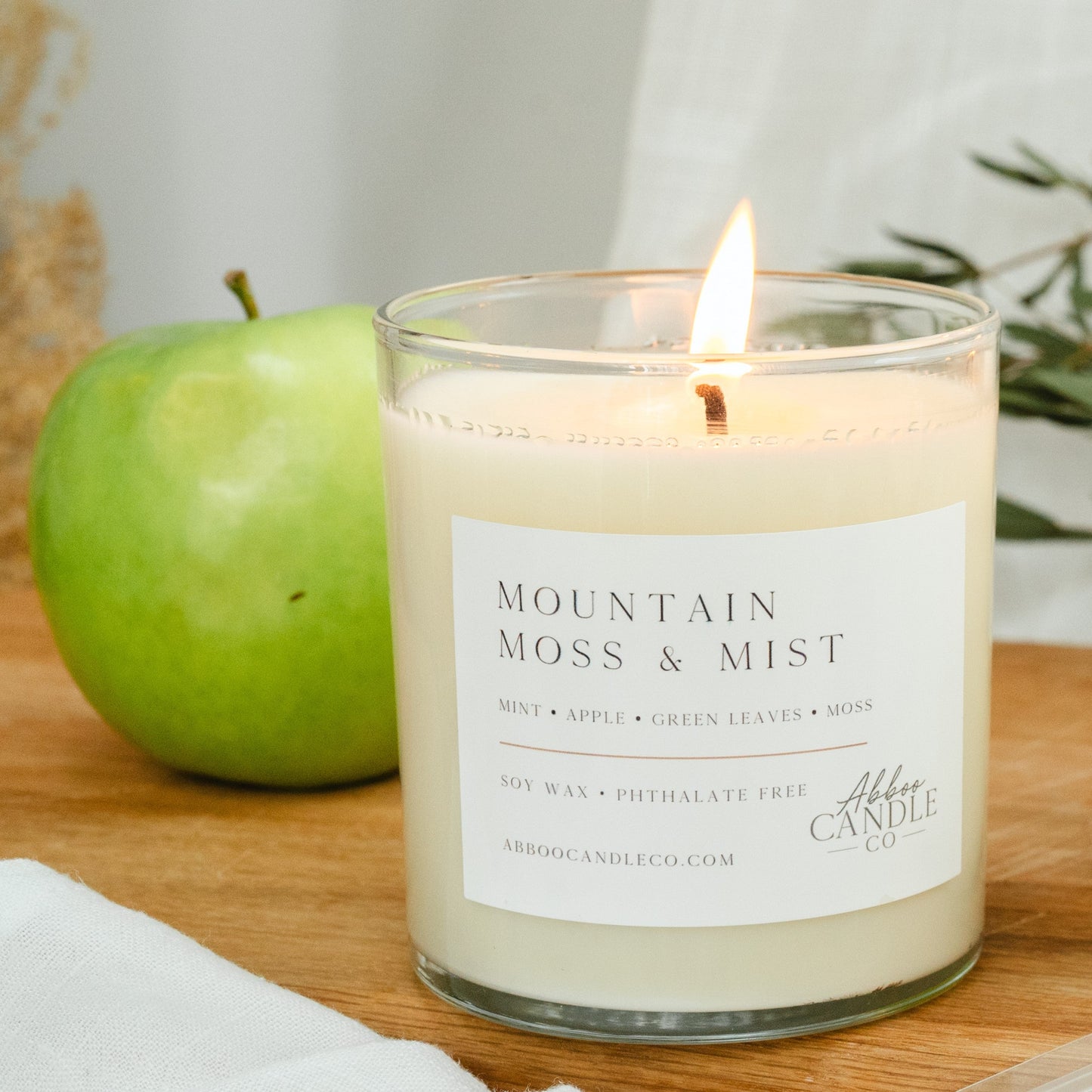 Mountain Moss and Mist Tumbler Soy Candle - Abboo Candle Co® Wholesale